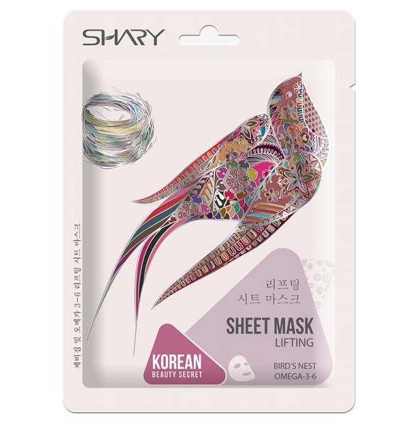 Lifting Face Sheet Mask Swallow Nest Extract and Omega 3-6 Korean Beauty Secret Shary - Belcosmet