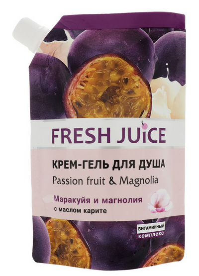 Shower Cream Gel Passion Fruit & Magnolia Fresh Juice - Belcosmet
