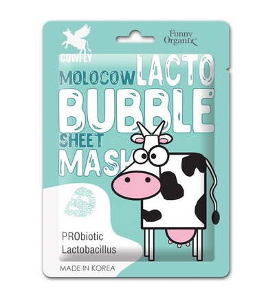 Molocow Lacto Bubble Sheet Mask Korean Funny Organix - Belcosmet