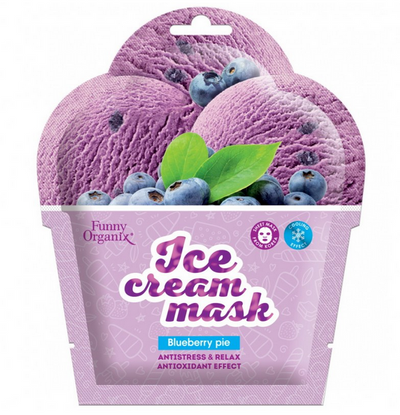 Ice Cream Cooling Sheet Mask Blueberry Pie Korean Funny Organix - Belcosmet