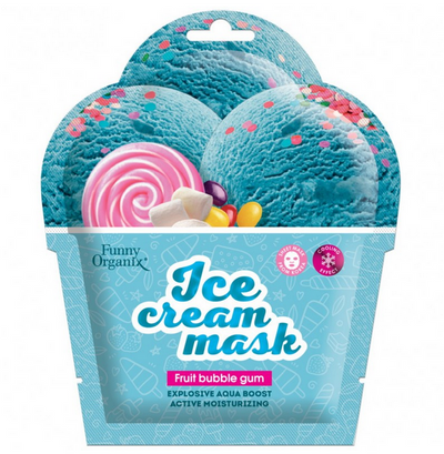 Ice Cream Icy Moisturisation Sheet Mask Fruit Bubble Gum Korean Funny Organix - Belcosmet