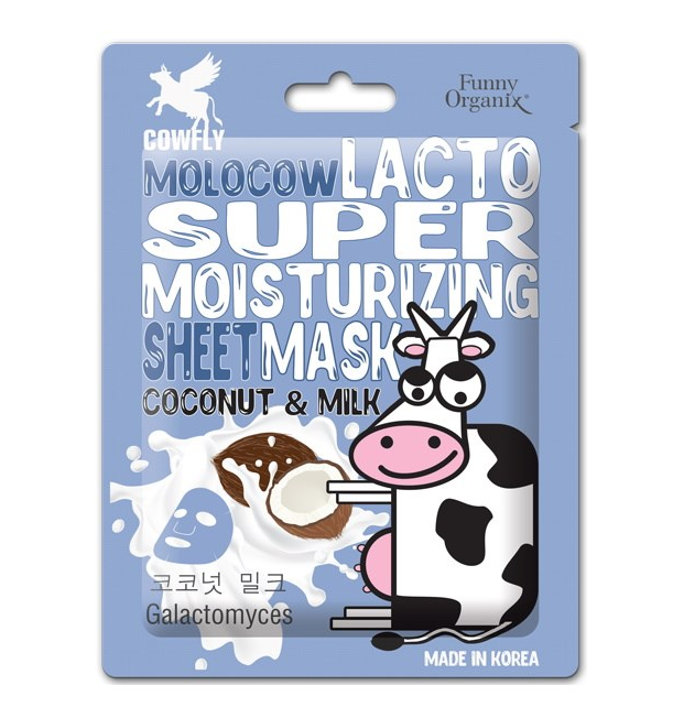 Molocow Lacto Super Moisturising Sheet Mask Korean Funny Organix - Belcosmet
