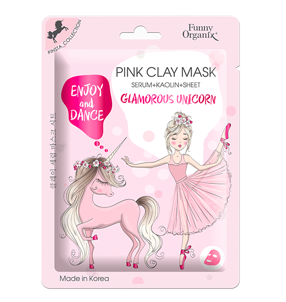 Clay Sheet Serum Face Mask Glamorous Unicorn Funny Organix