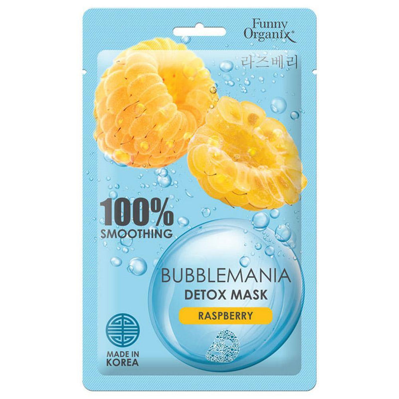 Detox Facial Sheet Mask Sweet Raspberry Bubblemania Korean Beauty Secret Funny Organix | Belcosmet