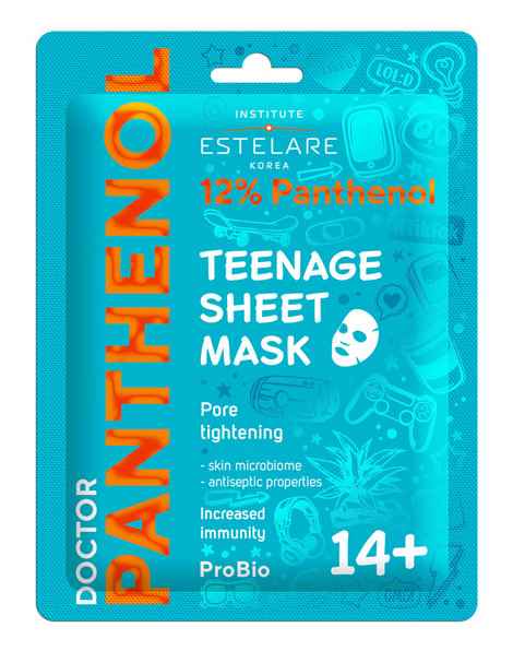 Teenage Sheet Mask for Problem Skin 14+ Instant Restoration Doctor Panthenol Estelare