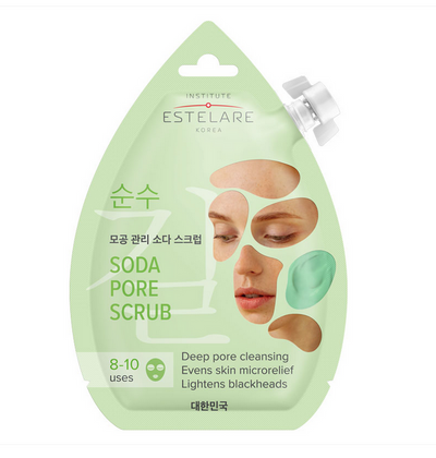 Soda Pore Scrub for Face Smoothing Korean Estelare - Belcosmet