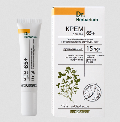 Eye Cream 65+ Smoothing Wrinkles and Restoring Skin Dr.Herbarium Belkosmex | Belcosmet