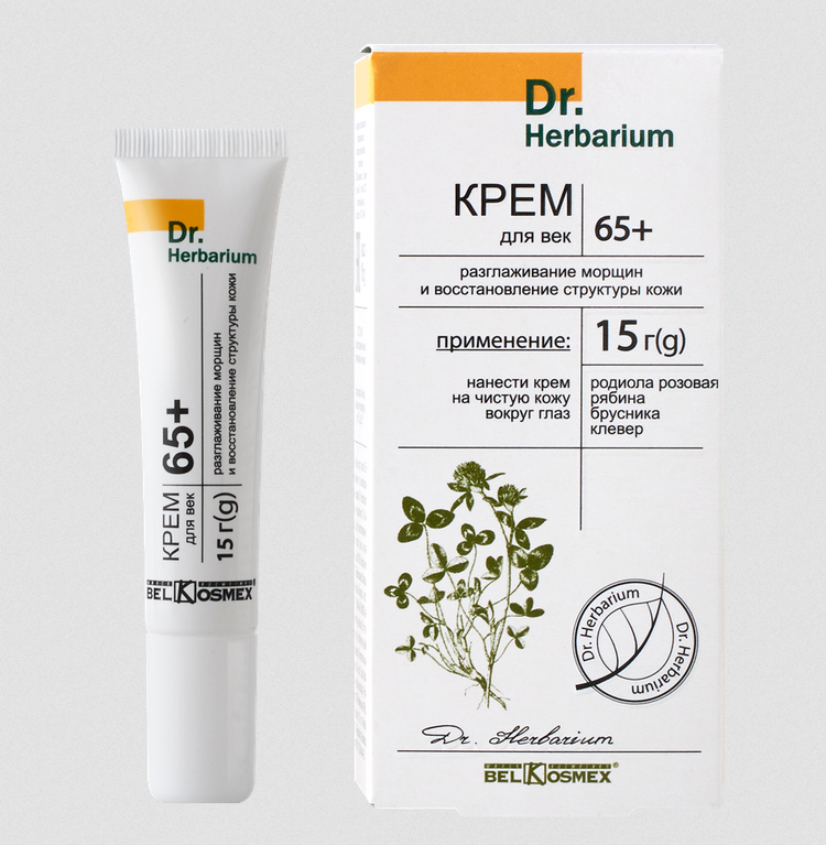 Eye Cream 65+ Smoothing Wrinkles and Restoring Skin Dr.Herbarium Belkosmex | Belcosmet