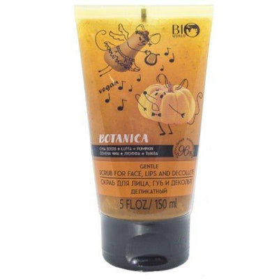 Gentle Scrub for Face Lips and Decollete with Chia Seeds Luffa & Pumpkin Vegan Cosmetics Botanica | Belcosmet