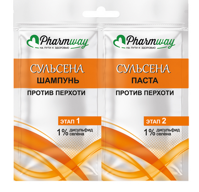 Anti Dandruff Shampoo 1% and Anti Dandruff Paste 1% Sulsena Pharmway Belita - Belcosmet
