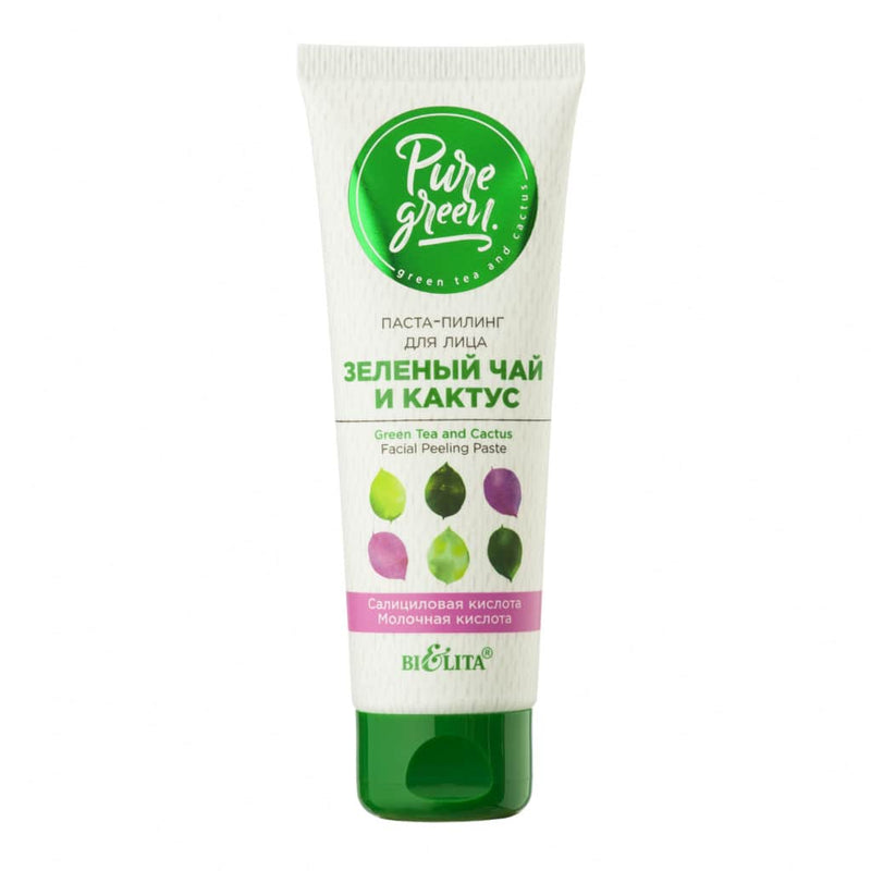 Peeling Paste for Face Green Tea and Cactus Pure Green Paste Belita | Belcosmet
