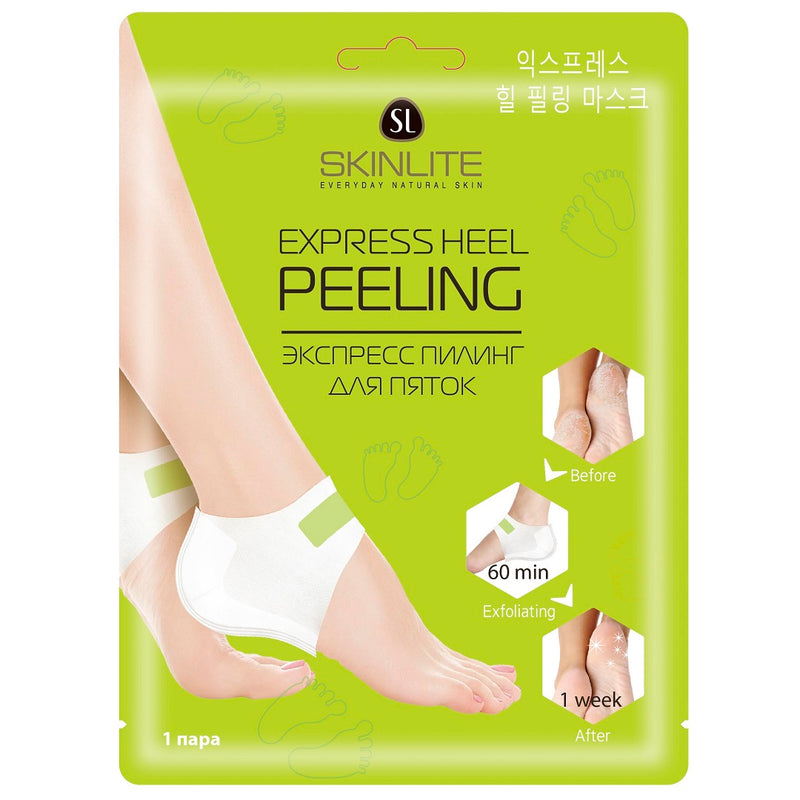 Skinlite Express Heel Peeling Against Dryness, Cracking, Corns and Calluses, 1 pair in sachet
