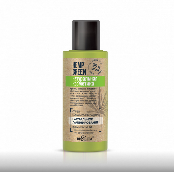 Hair Conditioner Spray Natural Lamination Leave-in Hemp Green Belita