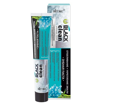 Toothpaste Whitening + Enamel Strengthening with Microparticles of Black Activated Carbon and Dead Sea Minerals Belita | Belcosmet