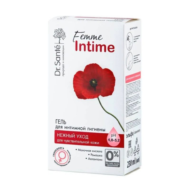 Dr.Sante Femme Intime Intimate Gentle Care Gel For Sensitive Skin, 230 ml