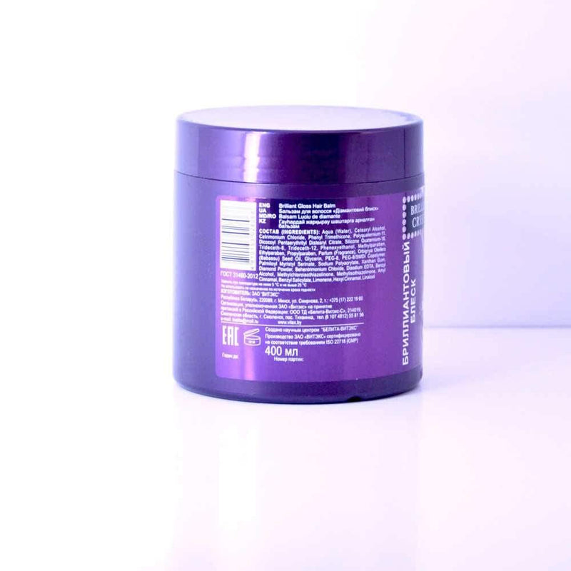 Brilliant Gloss Hair Balm with pro-ceramides and precious microcrystals 400 ml | Belcosmet