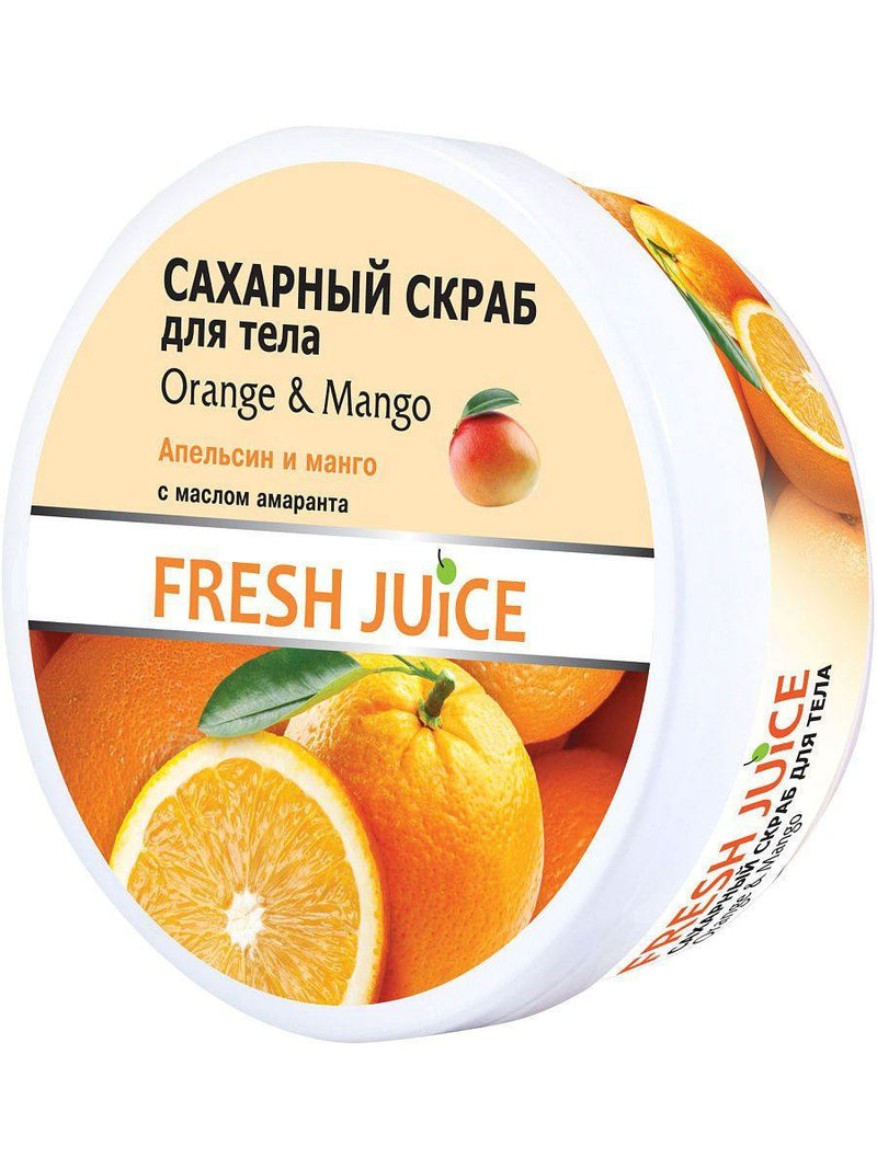 Orange & Mango Sugar Body Scrub Fresh Juice Elfa Pharm | Belcosmet