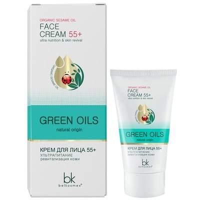 Face Cream 55+ Ultra Nourishment Revitalisation Green Oils BelKosmeX | Belcosmet